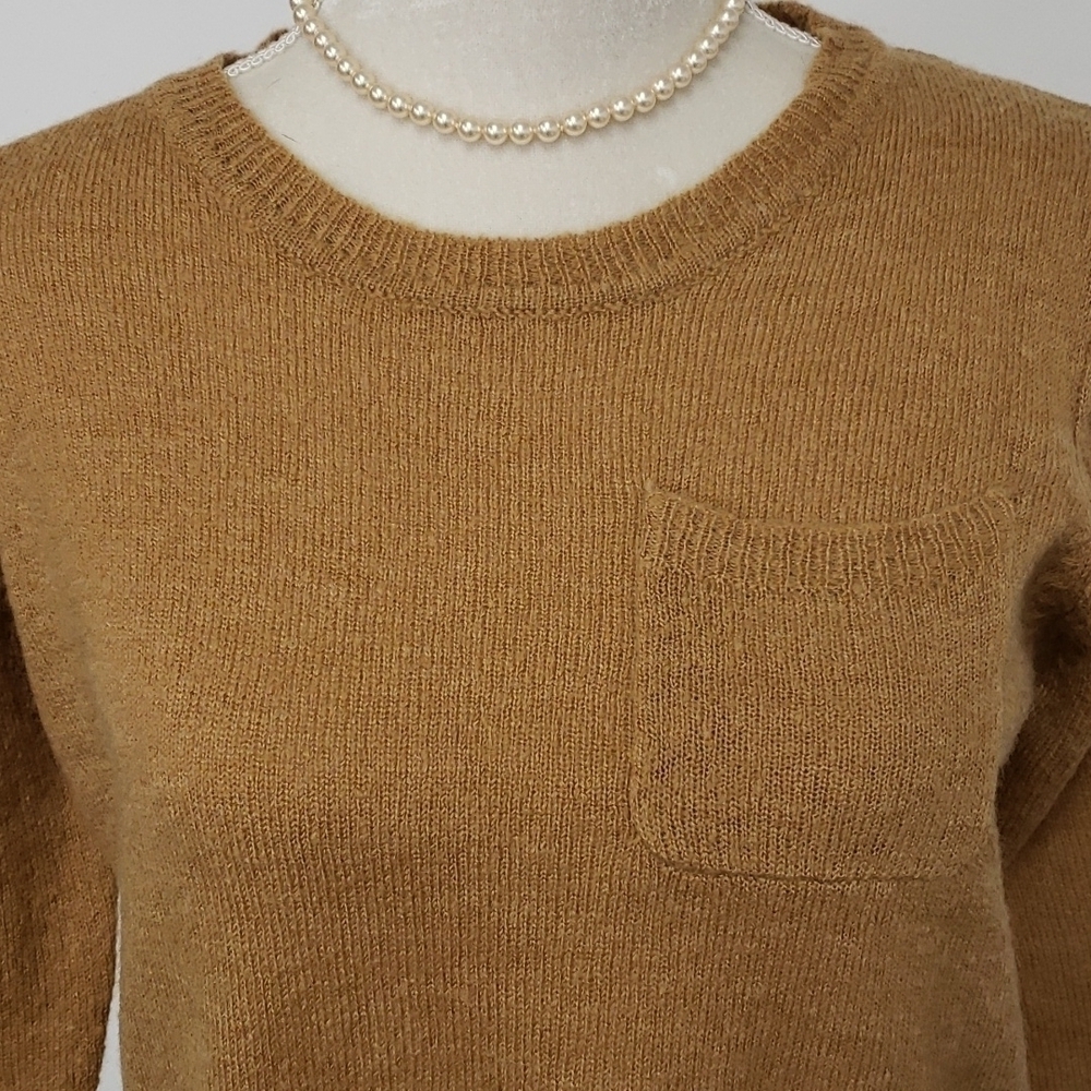 Zara Sweater Light Brown Acrylic/Poly/Wool Blend 36 L Hip Length NWT New - Picture 3 of 10